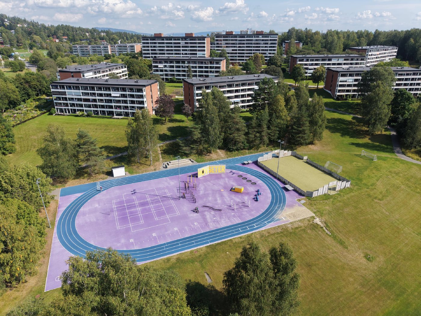 Hovseterdalen friplass sett fra luften